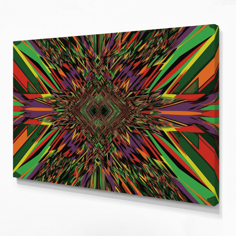 Art mural sur toile brun op art 45