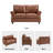 59" Upholstered Loveseat Faux Leather Sofa-1584174912