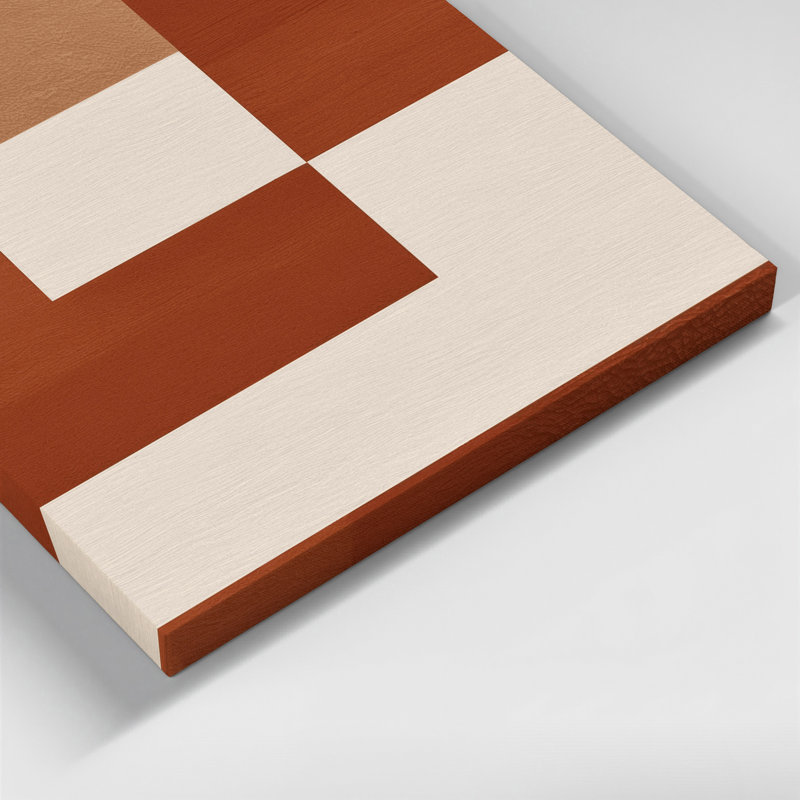 Minimalisme 59, art mural sur toile brune, H 12 po x l 18 po
