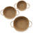 3 Seagrass Storage Basket Planters with Jute Handles, Boho Woven Bins