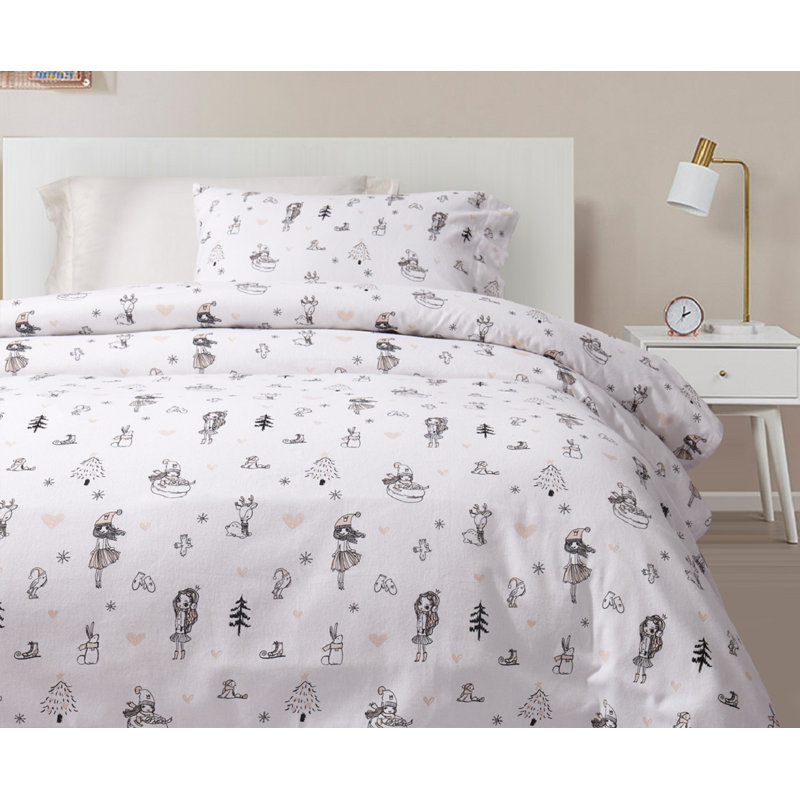 Ensemble de draps pour chambre d'amis 100% coton Palo, Ensemble de draps pour très grand lit + drap-hous