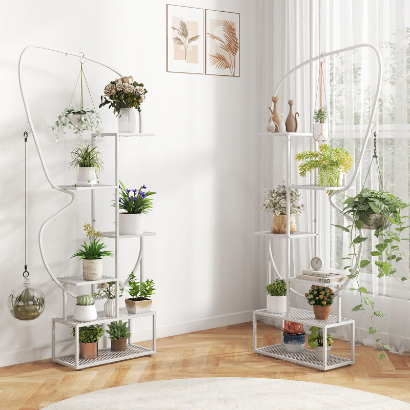 87cm W Metal Shelving Unit, White