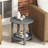 18.1" 2-Tier HDPE Round Outdoor Side Table, Weatherproof for Adirondack, Grey-128919521