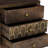 Contemporary Iron Frame Night Stand With Mango Wood Storage 3 And Gold Fish Scale Design