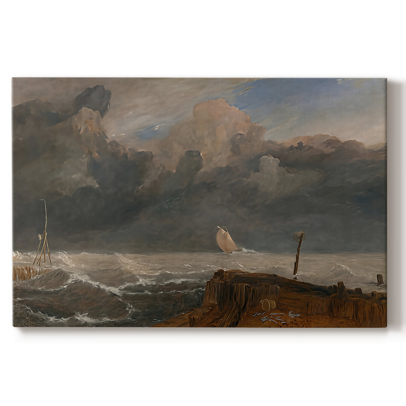 Port Ruysdael-J.M.W. Turner - Toile tendue avec châssis-1827, 18 x 27
