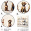 «Grey Childrens Dog Nursery Patter I», reproduction d'art mural en métal fractal-1074945026