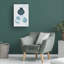 Art mural sur toile bleu Deborah Revell-101097658