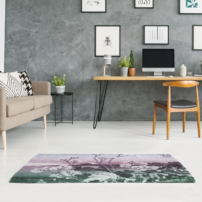 Chenille Floral Indoor Rug, Rectangle 3' x 5'
