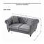Canapé Chesterfield compact en velours compact de 65 pouces pour la maison
