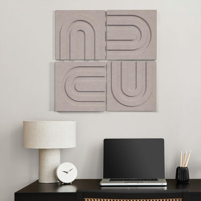 Panneaux muraux acoustiques décoratifs en feutre 3D à motif d'arche de chameau