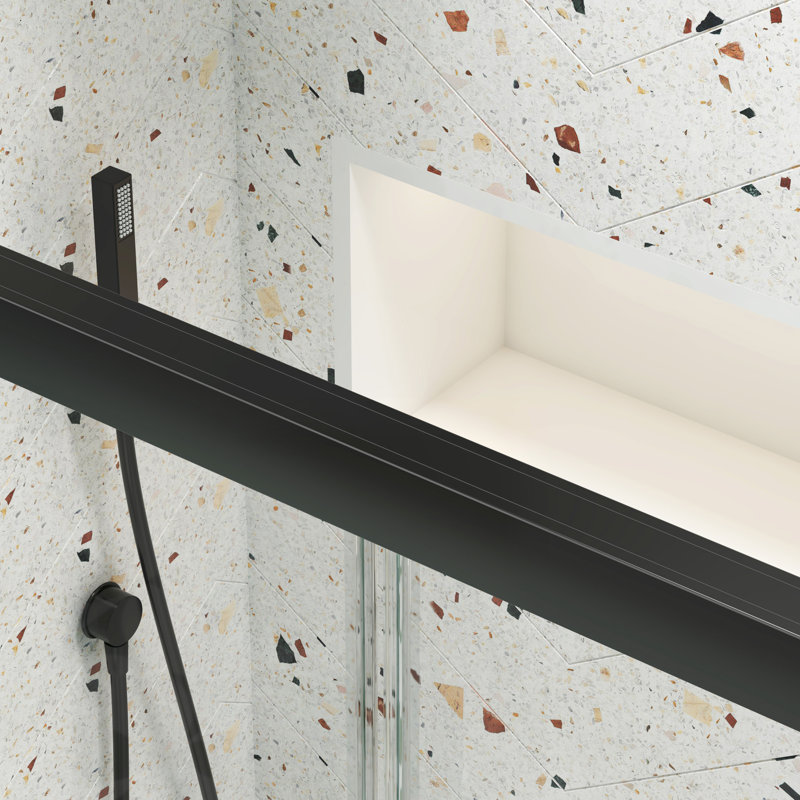 Bypass Shower Door, 50 - 54"X70", 1/4" Tempered Glass, Matted Black, Handle, Nano Clean Treatment, Leak, Smooth Slide, Easy Installation Matte Stainless Steel Explode Film, Leak, User- Process