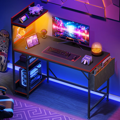 MDF Computer Desk with Built-In Electrical Outlet