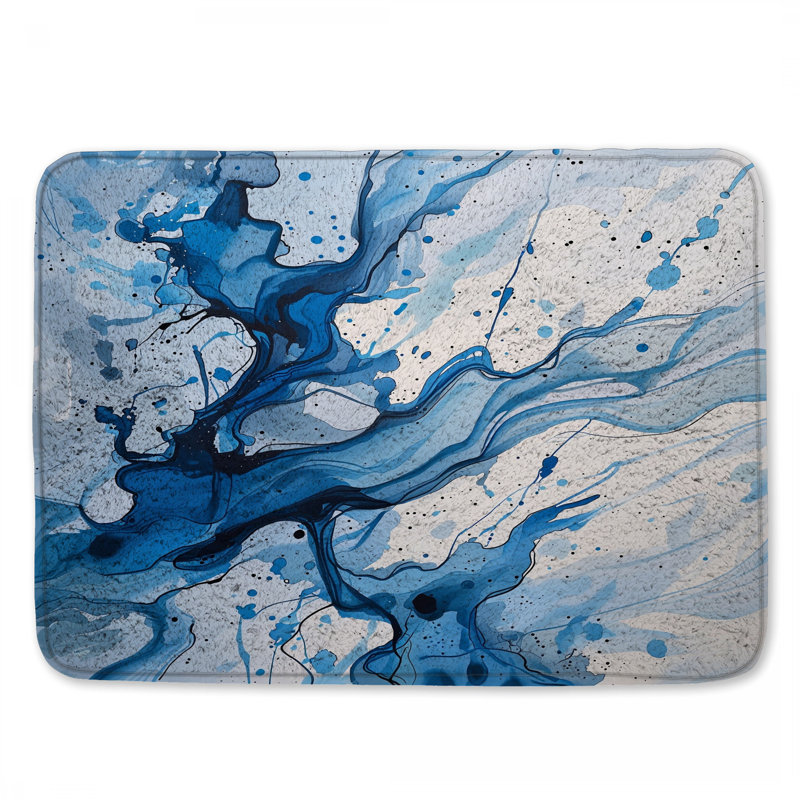 Tapis de bain abstrait, 24in W x 17in L