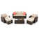Wicker 7 - Person Patio Conversation Sets with Cushions