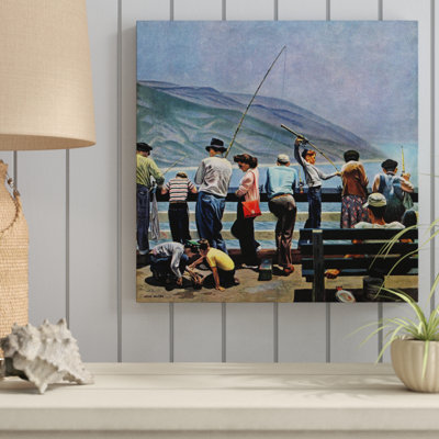 « pilier fishing », reproduction d’art sur toile tendue
