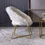 Chaise d'appoint rembourrée en fausse fourrure Slatina-871211499