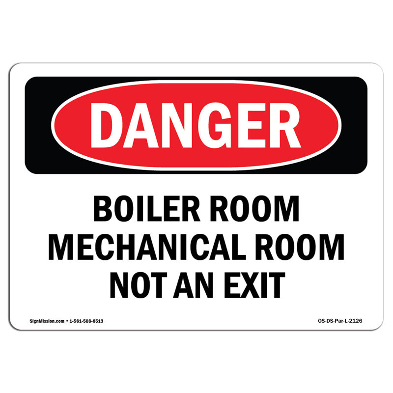 Danger Sign, 18" H x 24" W x 0.1" D