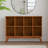 Draper 57"W Solid Hardwood Storage Console Table with 8 Cube Storage