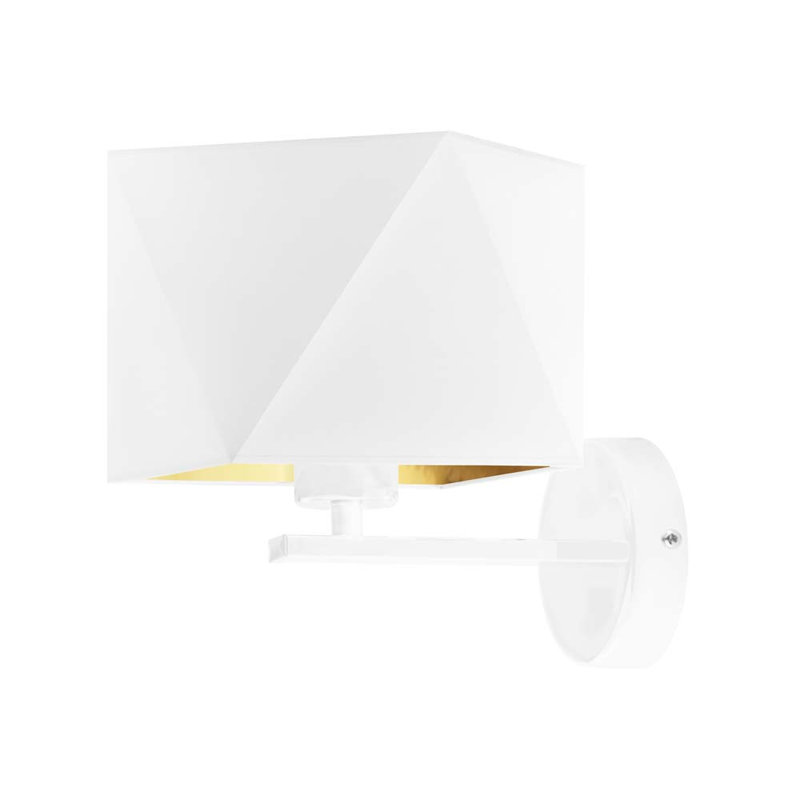 Odis Armed Sconce, White, Black