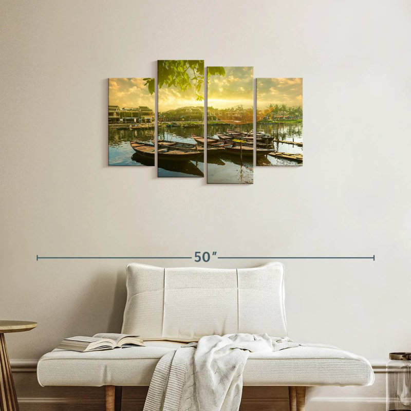 Mehar Boats In Vietnam, 22" H x 36" W