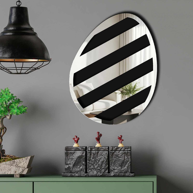 Élégant miroir décoratif pour Pâques, couleur argent, 13,8 po x 17,7 po | 100% PLEXIGLASS (épaisseur: 0,04 pouce) et 100% EVA (épaisseur: 0,4 pouce) | Bandes double face pour une présentation polyvalente | Parfait pour la décoration intérieure et les célébrations festives