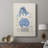 Blue Marine Algae IV -Custom Wrapped Gallery Cavas