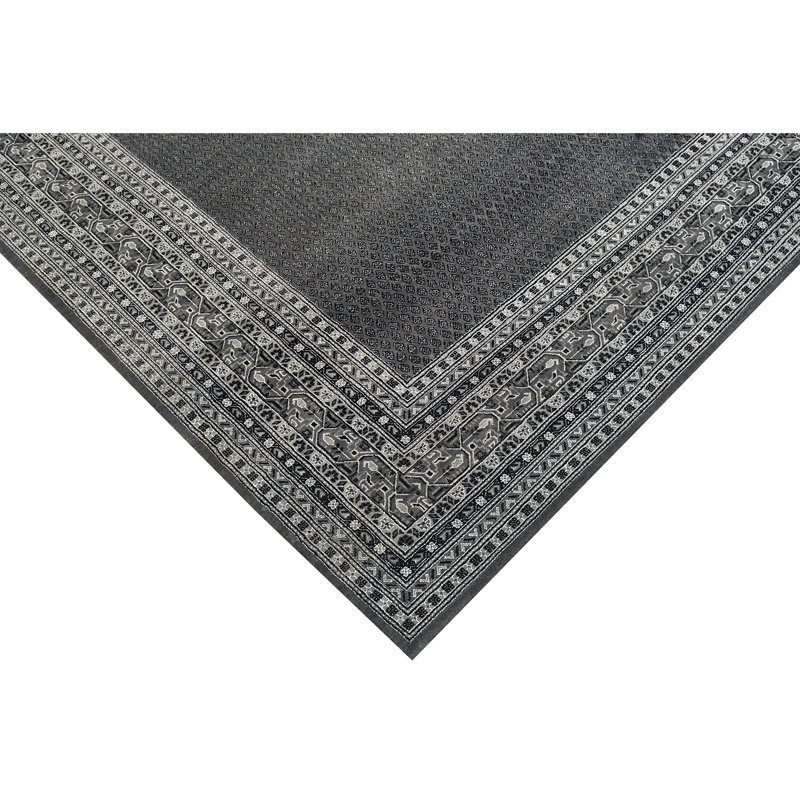 Hand Knotted Wool Southwestern Area Rug in Dark Gray