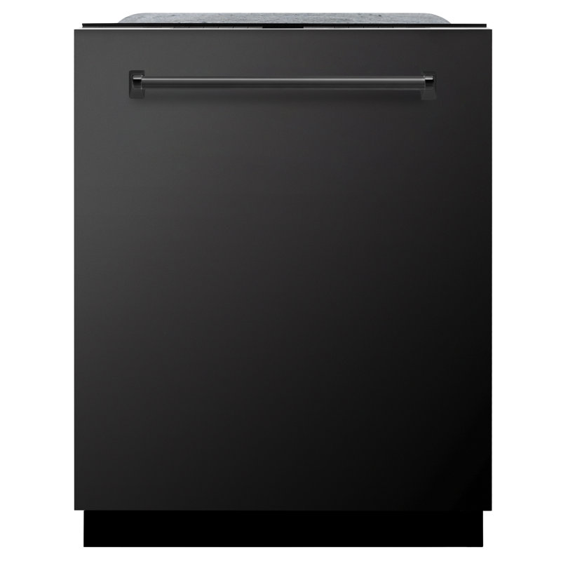 24" Monument Series 3rd Rack Top Touch Control Dishwasher with Stainless Steel Tub, Black Stainless Steel
