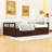 Twin Size 2 Drawers Wooden Daybed with Trundle, Extendable Bed-942853237