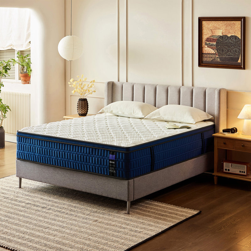 Queen Size Medium Firm Gel Memory Hybrid Mattress, Queen