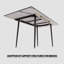 Table de salle à manger extensible de 47 po à 63 po, semblable au marbre blanc, industrielle moderne pour la cuisine et les taches, avec pieds en métal effilés noirs - marbre extensible rayonnant