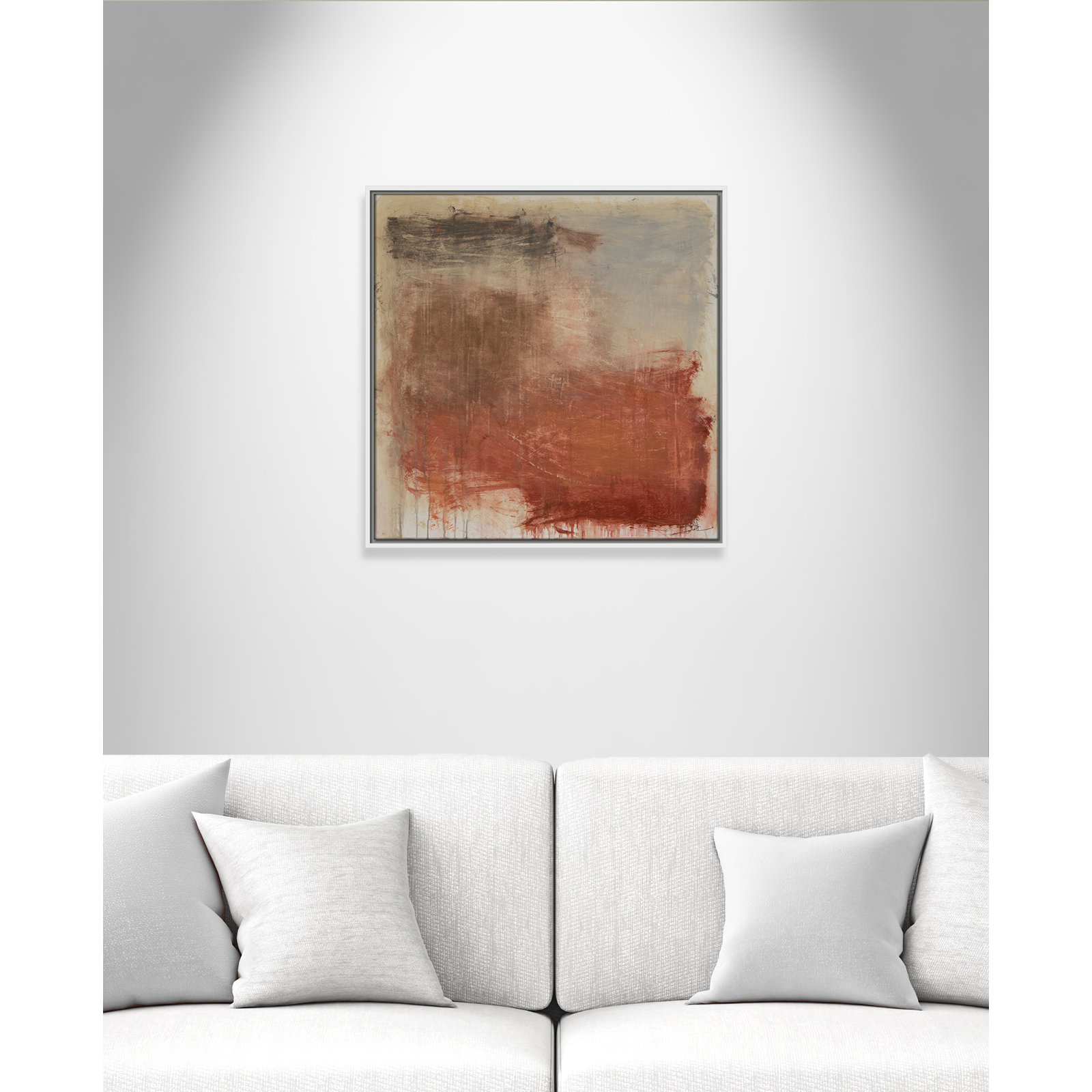 Colin "Autumn Over The Riviera" Print, 25.5" H x 25.5" W, White