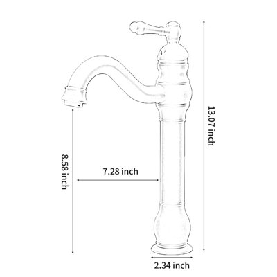 Robinet de lavabo, robinet de salle de bain à poignée unique avec bec à col de cygne pivotant à 360°