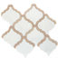  Carreau de mosaïque murale en verre satiné Tahitian Pearl 14 po x 14,5 po-93419312
