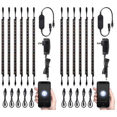 9W 12 Inch Smart Led Light Bar Kit, Work With Alexa, App Control, Linkable Light Bars, 5000K