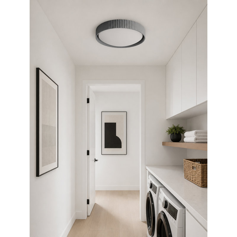 Carran Acrylic LED Flush Mount, Gray