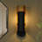 1-Light Modern Black Brass Cylinder Swing Armed Wall Sconce