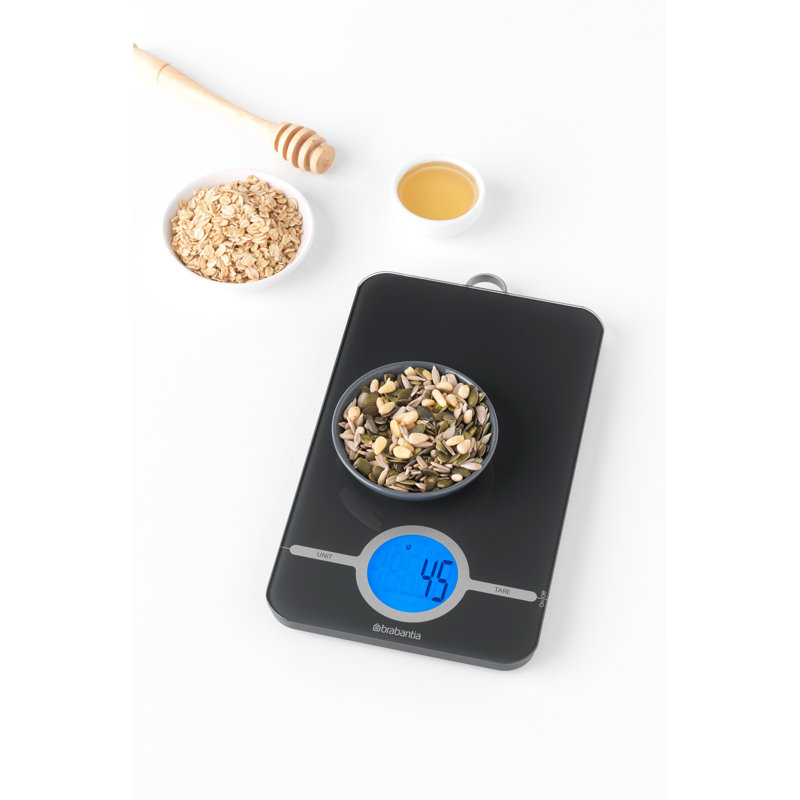 Brabantia Digital Kitchen Scales, Tasty +, Dark Grey 