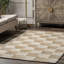 Tapis en jute à motif écossais Christana pour salle à manger, ivoire-945737080
