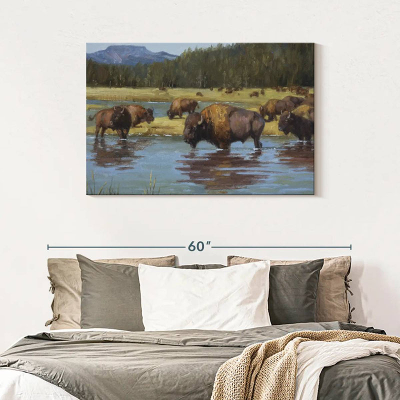 Buffalo Crossing, 30" H x 45" W
