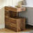 C-Shaped Side Table with 2-Tier Storage Shelf