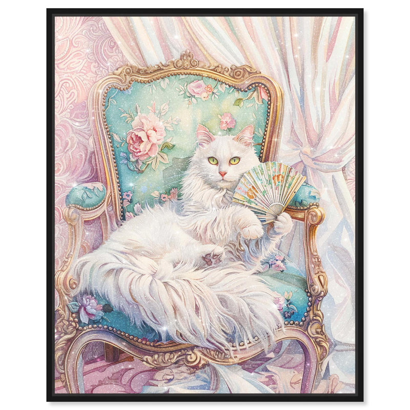 «An Aristocat Canvas» par Art Remedy, H 46 po x l 37 po x P 1,8 po, Cadre flottant noir