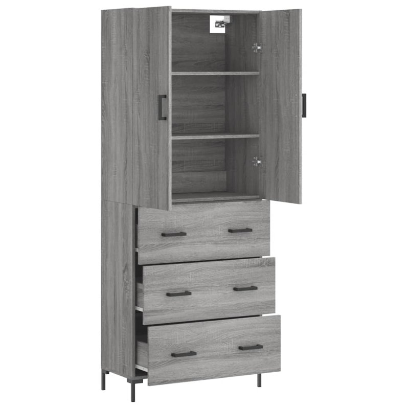 69.5cm Sideboard, Grey Sonoma
