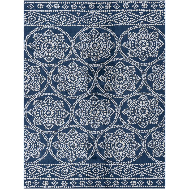 Addilee Damask Indoor Rug, Rectangle 5'3" x 7'1"