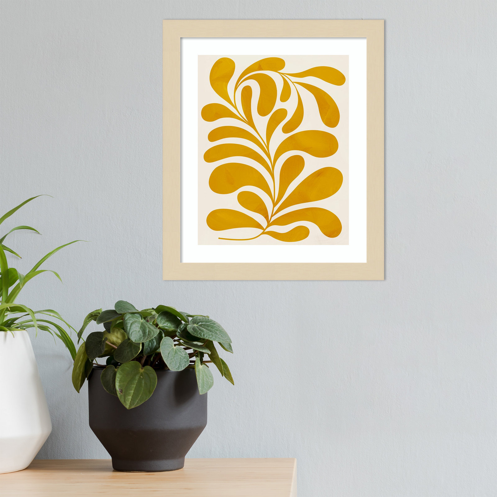 Goldenrod II by Grace Popp, 13" H x 11" W x 1" D, Natural
