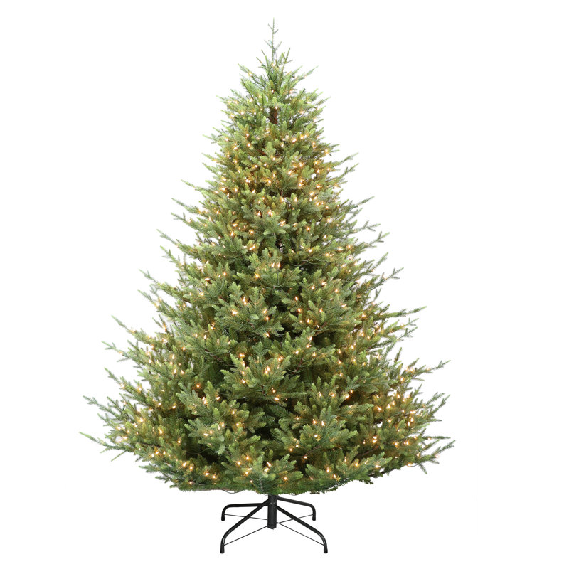 7.5' Lighted Artificial Fir Christmas Tree