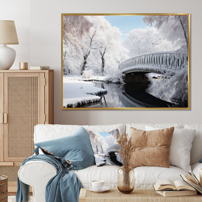 «White Bridge In Winter I», art mural sur toile