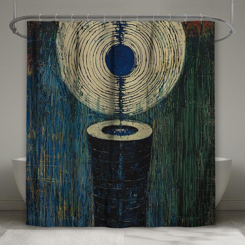 Rideau de douche à carreaux, H 84 po x l 70 po, À carreaux, bleu