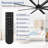 96 Inch Black Industrial DC Motor Ceiling Fan, Large Ceiling Fan With 8 Reversible Blades, 6-Speed Remote Control, Home Or Commercial Ceiling Fans For Porch/Garage/Shop-317992370