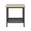 Ensemble de tables basses 3 pièces et 2 tables de bout en faux marbre noir avec finition en métal et table de bout